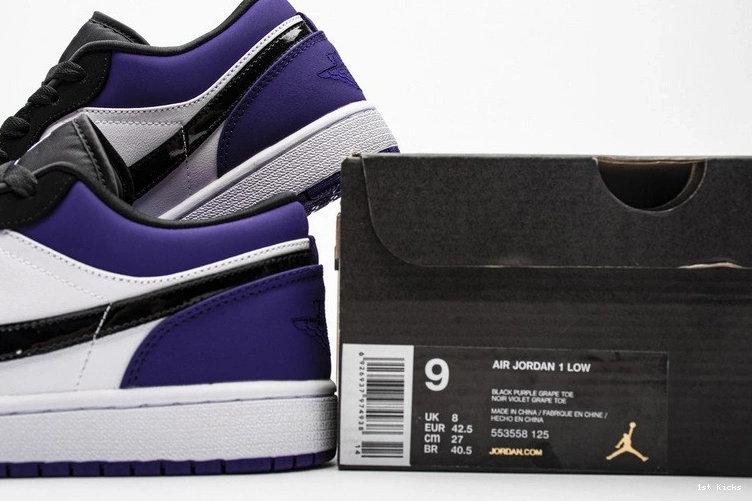 Low Jordan  1 553558-125 Purple  Court 1130